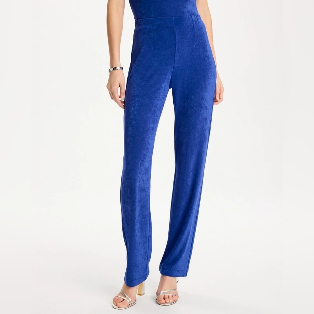 Chico's Travelers Royal Blue No Tummy Wrinkle Resist Pants Women Size 4 (2XL)